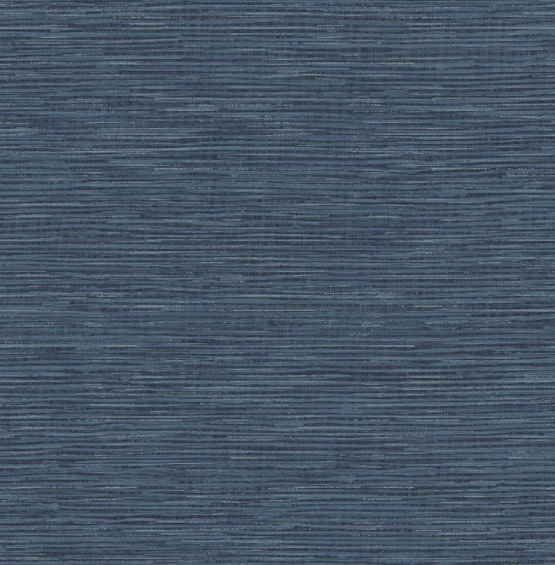 Horror theme wallpaper spooky-Cyrus Faux Grasscloth Naval Blue & Silver Peel-and-Stick Wallpaper