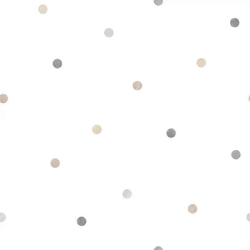 Live wallpaper setup tutorial-Dots Beige/Grey Wallpaper from the Tiny Tots 2 Collection