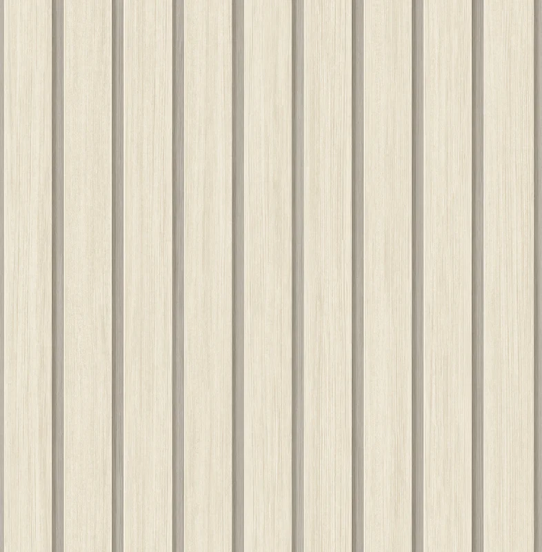 Creative phone wallpaper free-Faux Wooden Slats Peel & Stick Wallpaper in Neutral