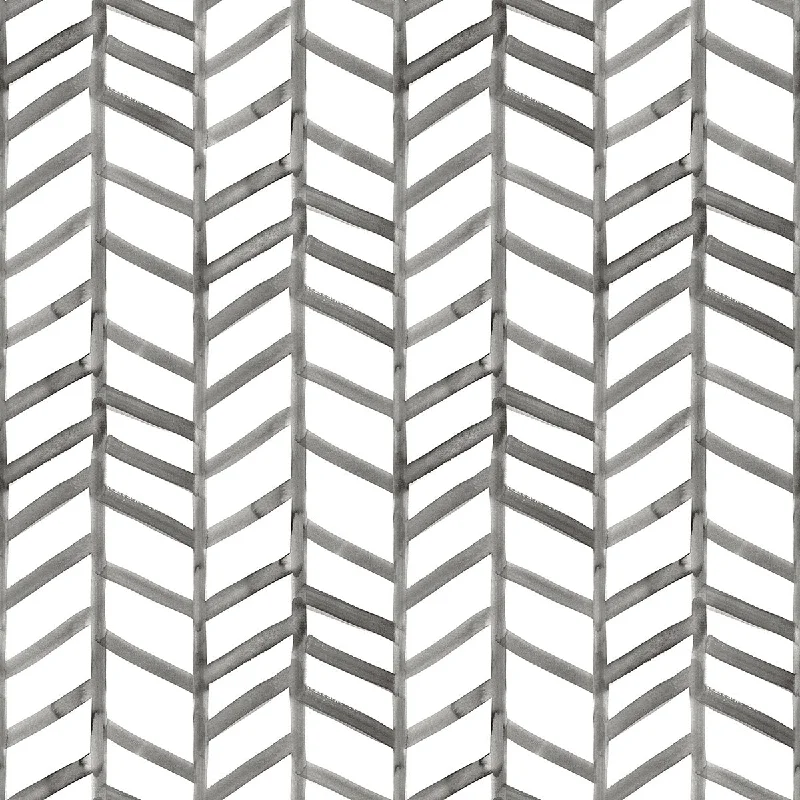 Ultra HD animal wallpaper-Fletching Black Geometric Wallpaper from the Thoreau Collection