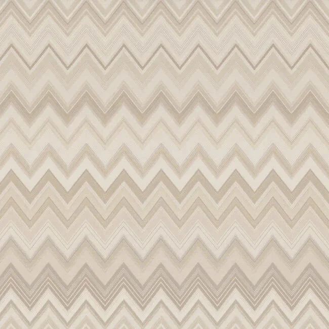 Retro wallpaper design inspiration-Happy Zig Zag Neutral Wallpaper Missoni 4