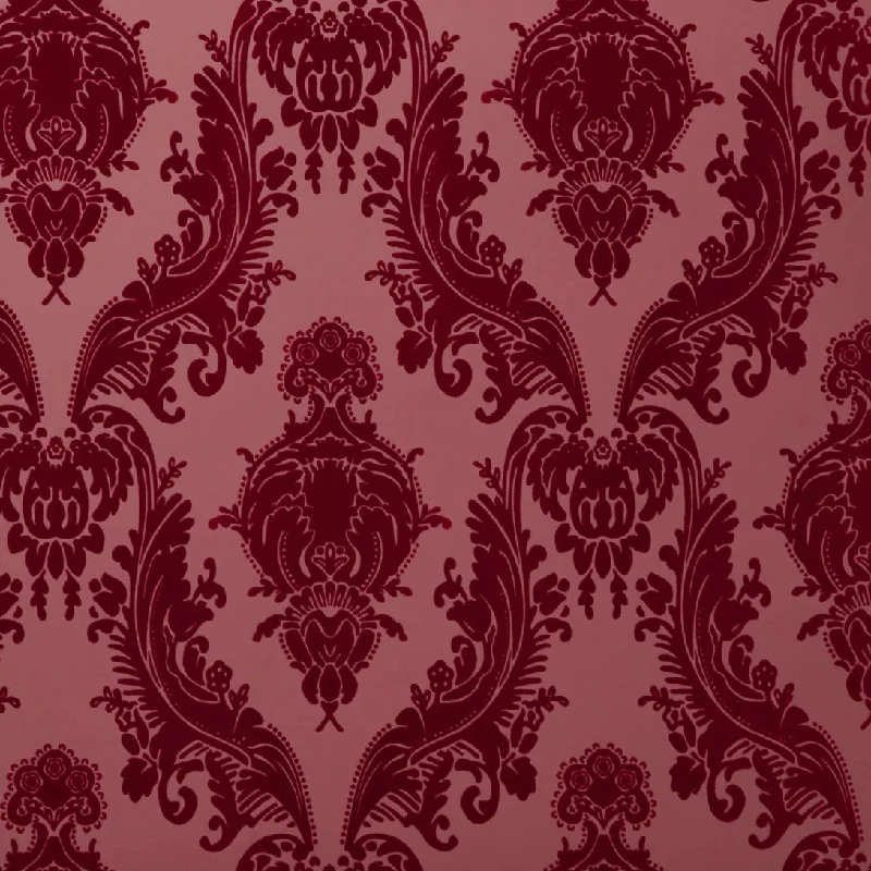 Supercar wallpaper HD free-Heirloom Velvet Flock Wallpaper in Maroon by Burke Decor