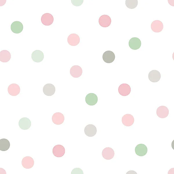 Vintage style wallpaper phone-Jubilee Pink Dots Wallpaper from the Fable Collection