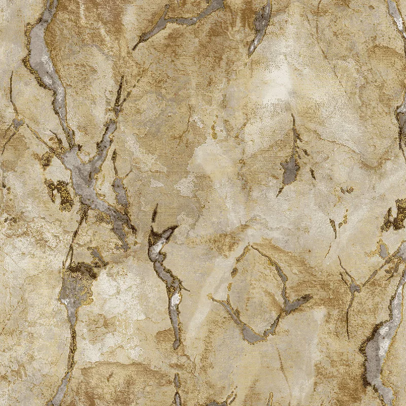 Fantasy underwater wallpaper free-Marmo Gold/Grey Wallpaper from Stratum Collection