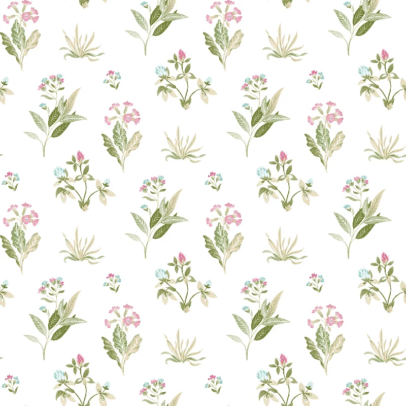 Retro creative wallpaper free-Mazzetto Edra Pink Wallpaper from Cottage Chic Collection