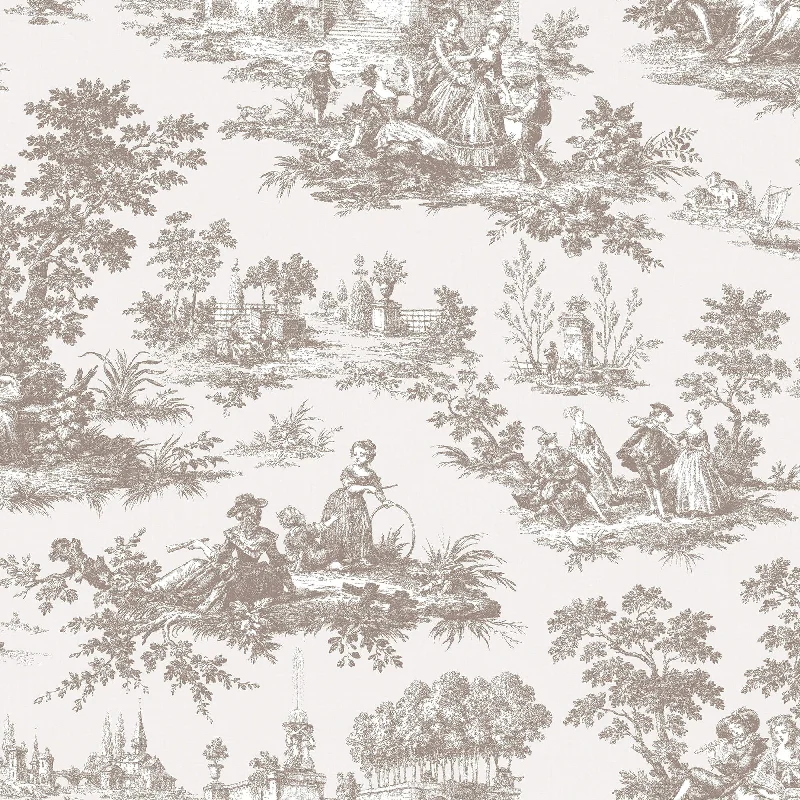 Game scenery wallpaper free-Paesaggio Barocco Beige Wallpaper from Cottage Chic Collection