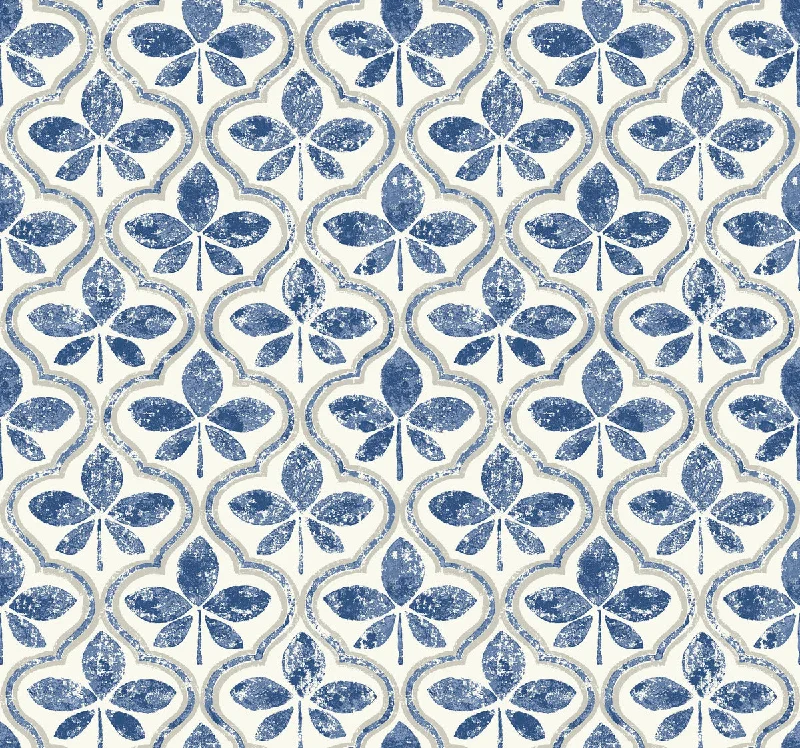 Minimal wallpaper phone desktop-Sevilla Cobalt Wallpaper from the Greenhouse Collection