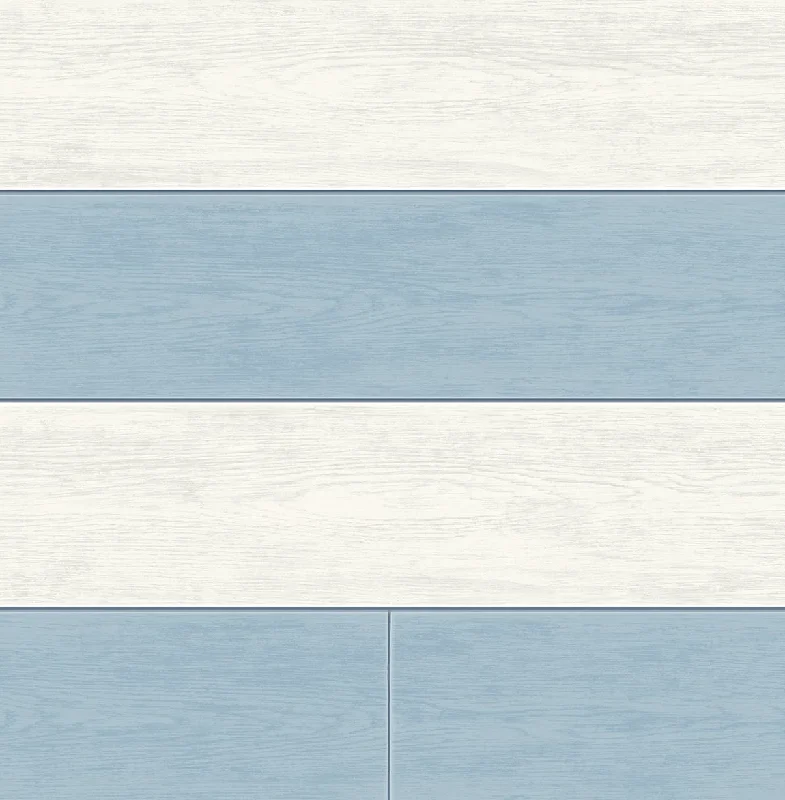 Vintage pattern wallpaper retro-Two Toned Shiplap Carolina Blue Peel-and-Stick Wallpaper