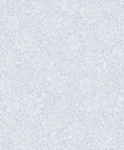 Romantic sunset wallpaper free-Zahara Periwinkle Floral Wallpaper from the Posy Collection