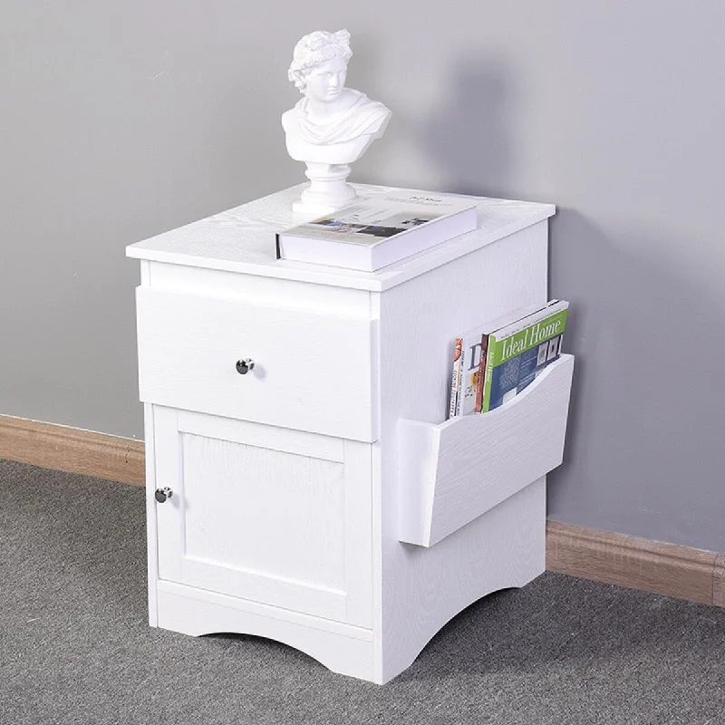 Space Saver Drawer Storage Cabinet with Magazine Rack