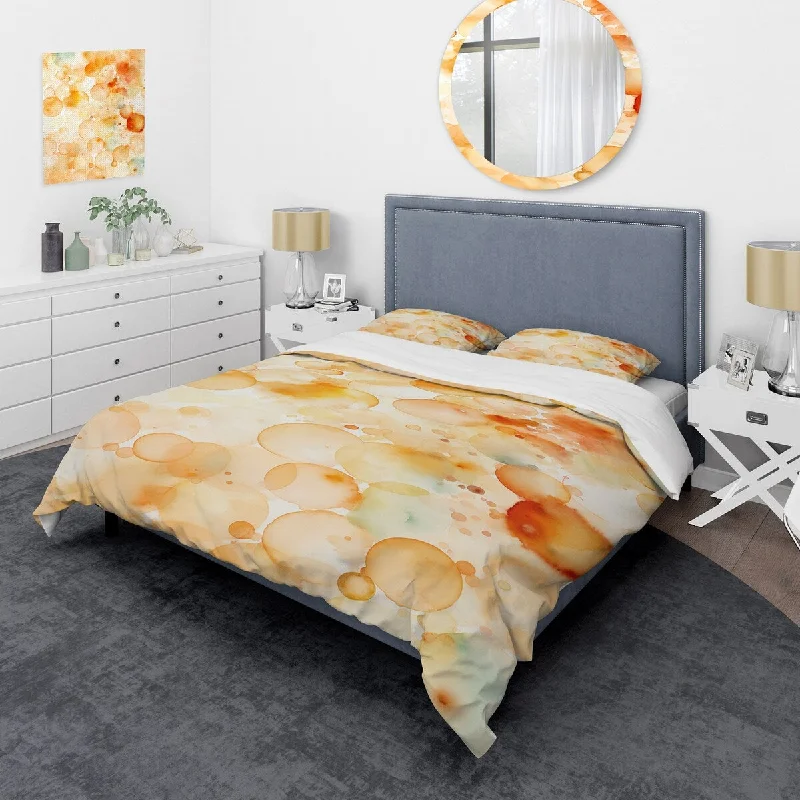 traditional wood bed with hand-carved details-Designart "Spiral Sunset Reverie I" Abstract Collages Bedding Cover Set - Traditional Bed Set with Shams