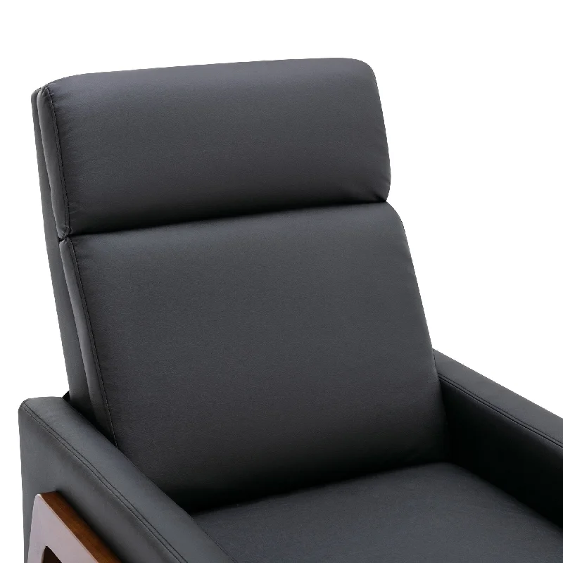 modular sofa with removable covers -2-in-1 Accent Armchairs Black Theater Seating Leather Lobby Chairs