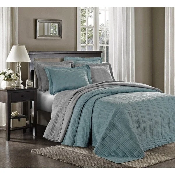 adjustable bed with customizable settings-3pcs Kingston Oversized Quilted Bedspread Set