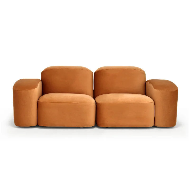 sofa with large pillows for extra comfort -Muse 2 Seat Sofa (Malibu Caramel)