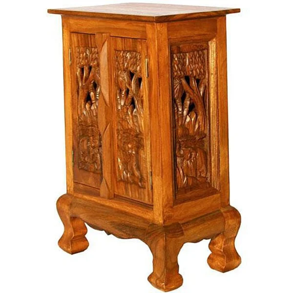 Handmade Wood Thai Elephant Cabinet (Thailand)