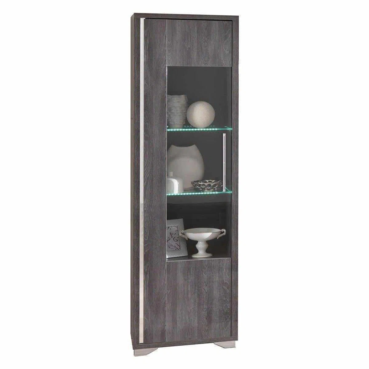 Lusso - Glass Cabinet 1 Left Door + LED