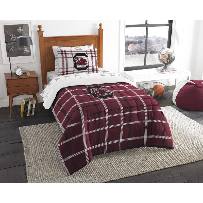 wooden bed frame with clean lines-The Northwest Company South Carolina Twin 5-piece Bed in a Bag with Sheet Set