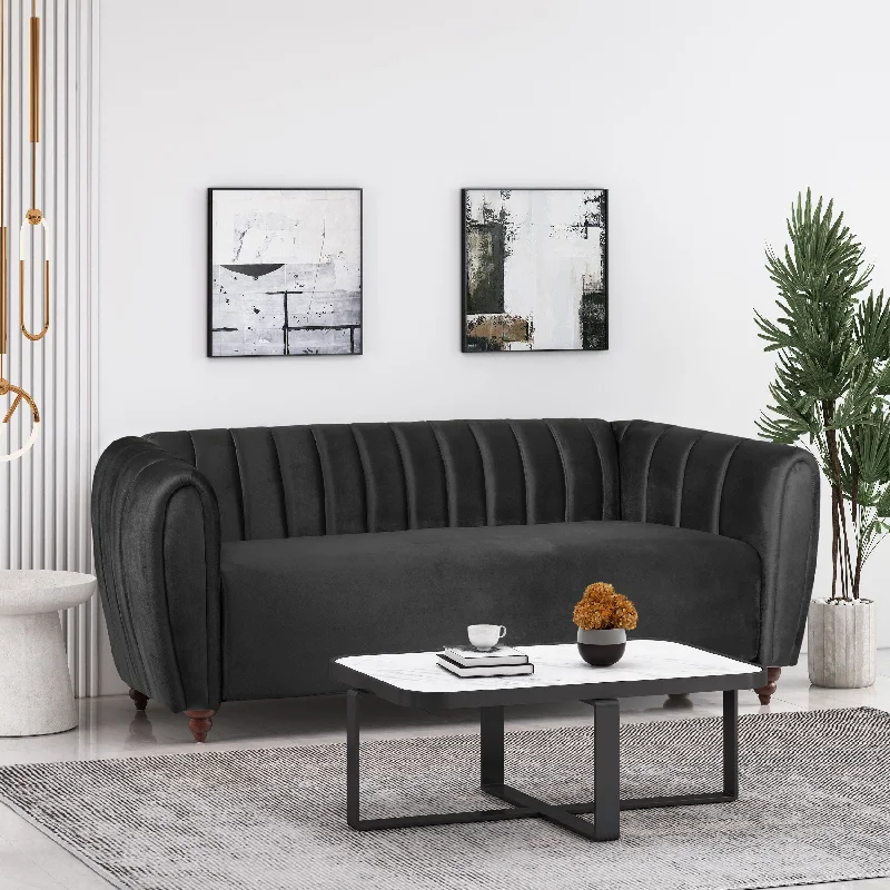 modern sectional sofa with deep seats -3 Seater Sofa Modern Glam Design