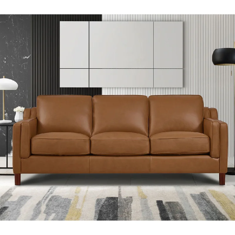 spacious sectional sofa with deep cushions -Bella - Leather Sofa