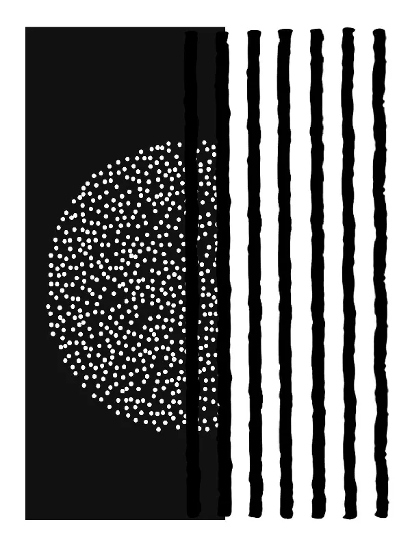 Wall decor with pegs-Chasing Dots By Yvonne Coleman Burney - Black