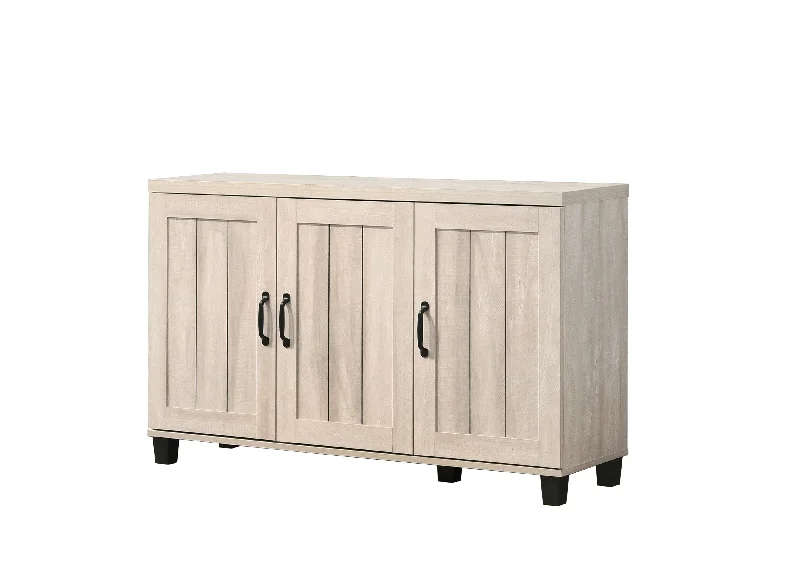 Corby - Oak Finish 3 - Door Shoe Cabinet - Dusty Gray