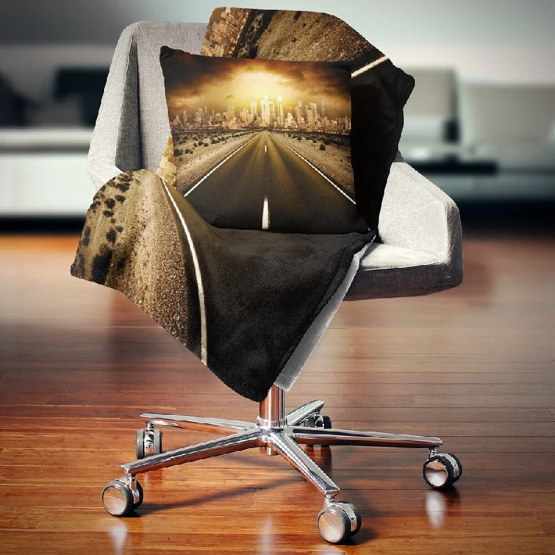 Shaggy throw blanket-Designart 'World s End' Landscape Photography Throw Blanket