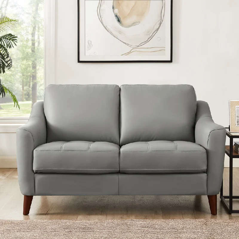 stylish sectional sofa with modern lines -Ersa - Leather Loveseat