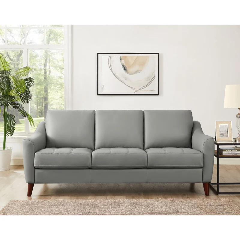 sectional sofa with soft plush pillows -Ersa - Leather Sofa