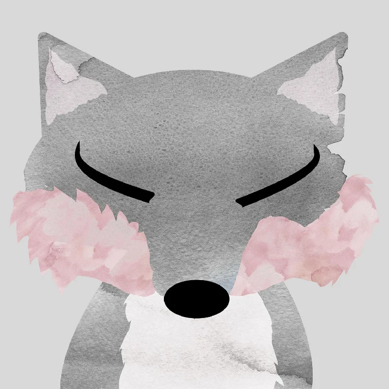 Wall decor with linen-Fox By Daniela Santiago - Pearl Silver - Gray