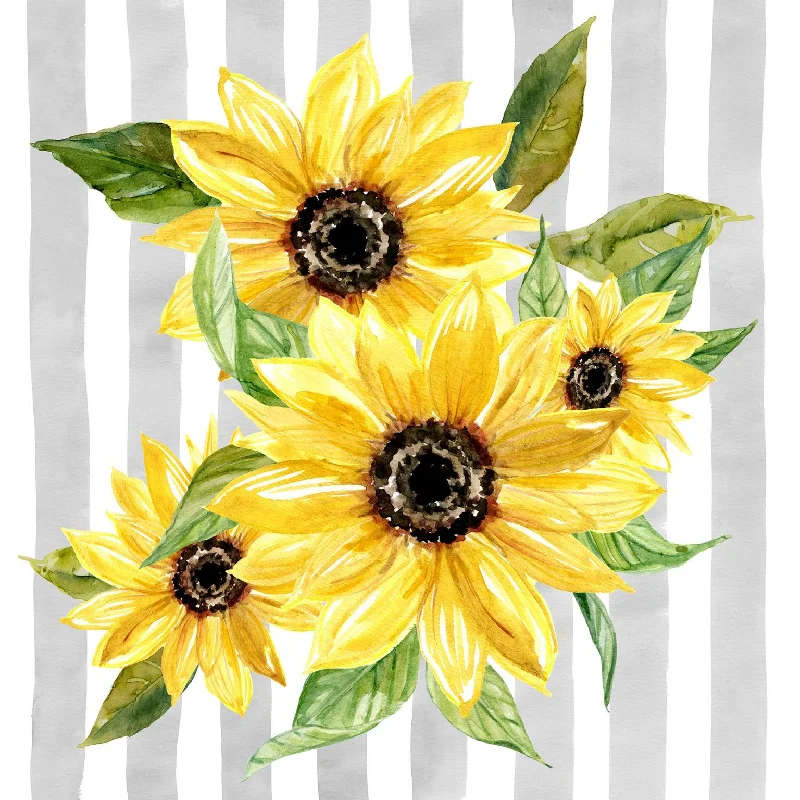 Wall decor with horse art-Framed - Sunflower Array I By Carol Robinson - Yellow