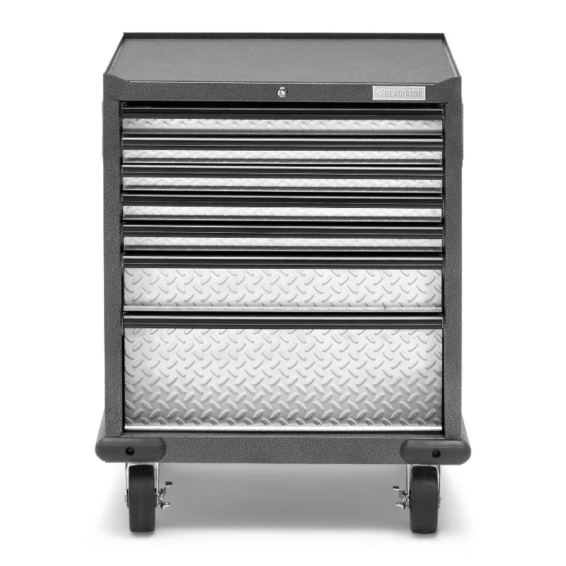 Gladiator Silver Tread Premier Pre-Assembled 7 Drawer Modular Tool Storage Cabinet - GAGD277DJG