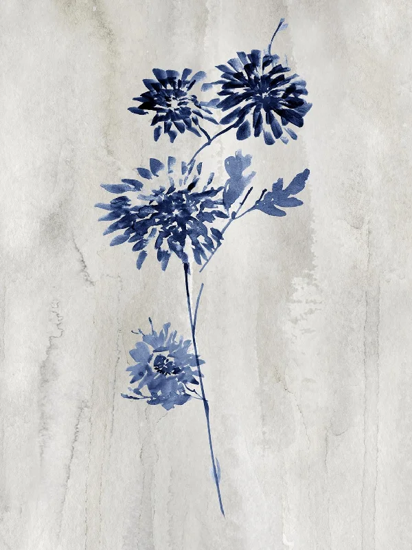 Wall decor with installation guides-Indigo Botanical IV By Conrad Knutsen - Beige