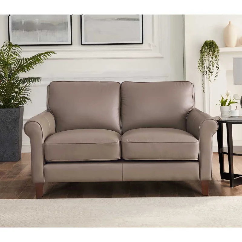 sectional sofa with leather upholstery -Laguna - Leather Loveseat