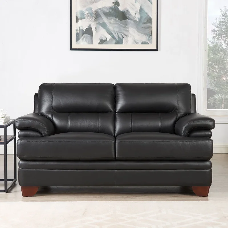 sectional sofa with fabric cushions -Luxor - Leather Loveseat