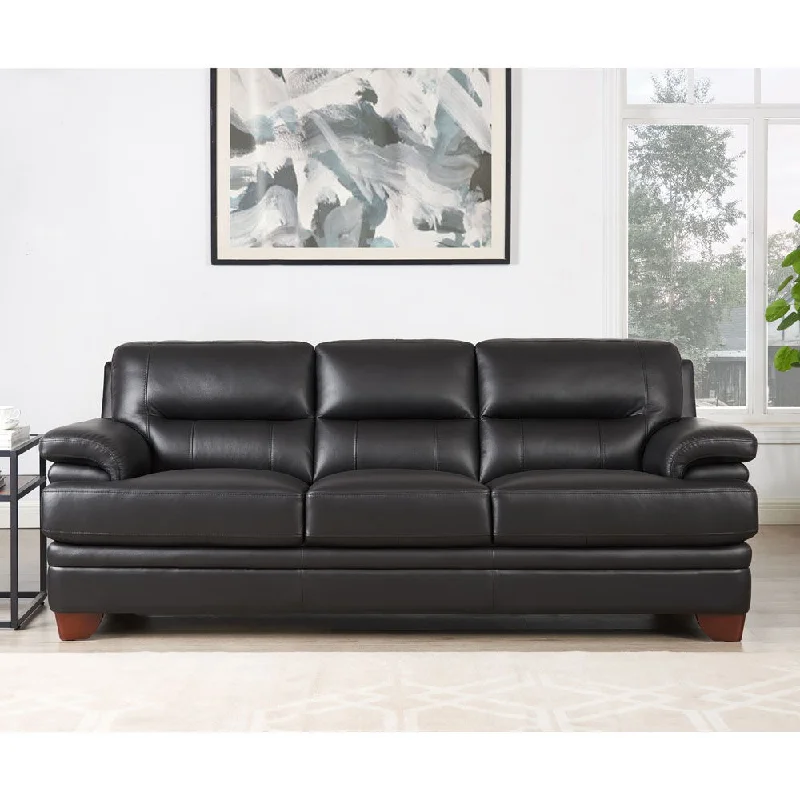 comfortable sectional sofa with luxury upholstery -Luxor - Leather Sofa