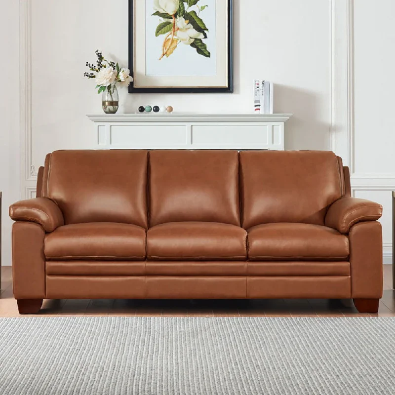 modern sectional sofa with clean lines -Magnum - Leather Sofa