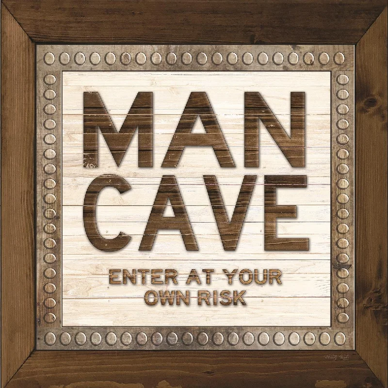 Wall decor with transparent designs-Man Cave By Cindy Jacobs - Dark Brown