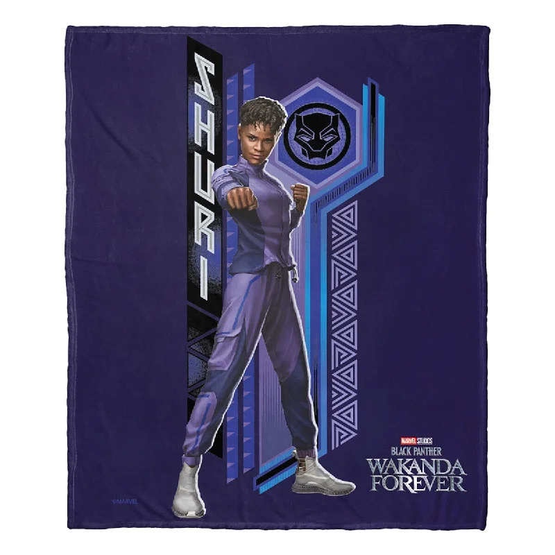 Fringe throw blanket-Marvel Black Panther Shuri Silk Touch Throw Blanket