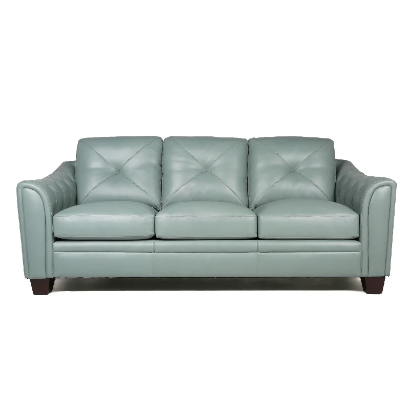 small sectional sofa for small spaces -Modern Tufted Leather Sofa