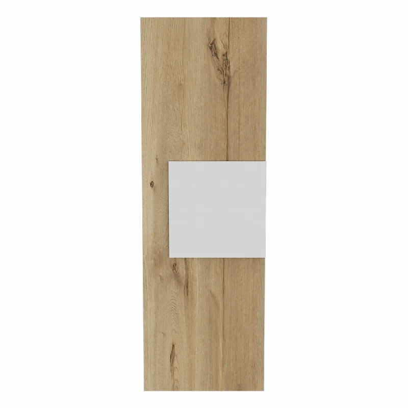 Multi Purpose Vertical Hanging Cabinet - Light Oak /	White