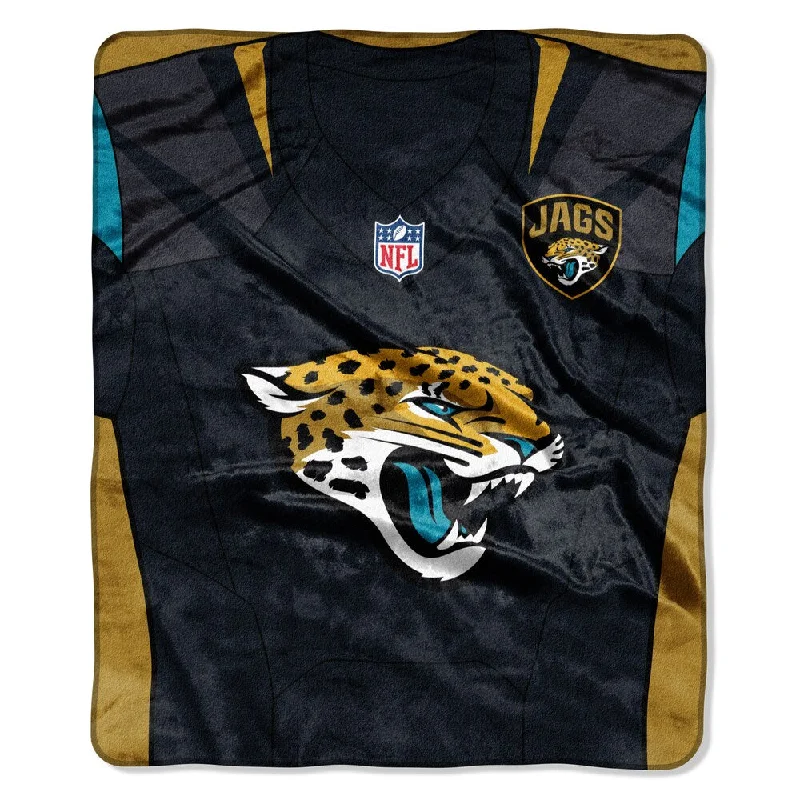 Single throw blanket-NFL 07080 Jaguars Jersey Raschel Throw