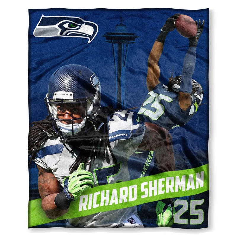 Everyday throw blanket-NFL 575 Seahawks - Richard Sherman Silk Touch Throw