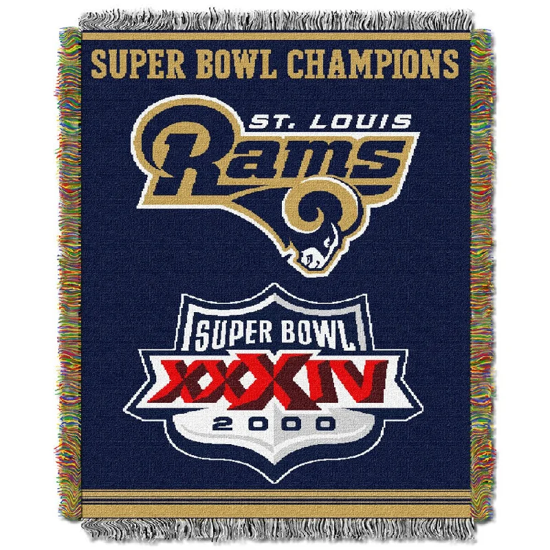 Warm throw blanket-NFL St. Louis Rams Woven Tapestry Throw