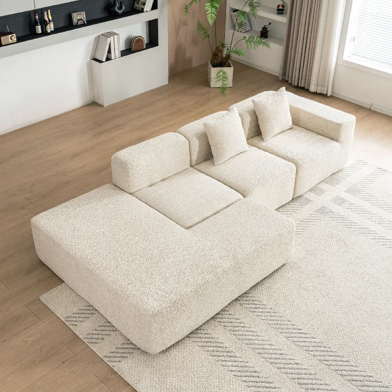 affordable fabric sofa for living room -Sectional Sofa Full-Compressed Sofa Couch Free-Combined Sofa For Living Room