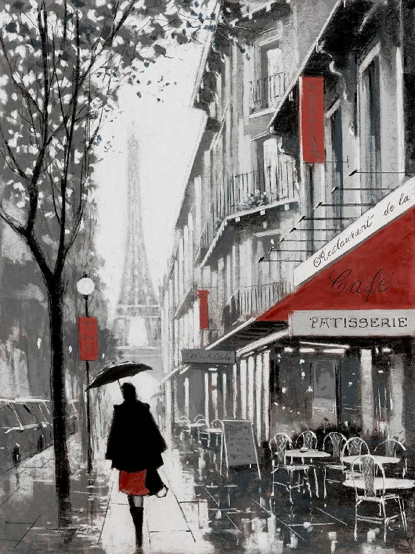 Wall decor with small prints-Small - Rainy Paris I By A. Orme - Dark Gray