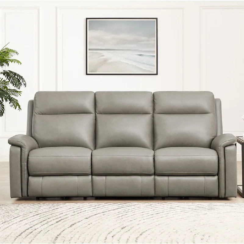 black velvet sofa for living room -Stanfield - Power Headrest Zero Gravity Reclining Sofa - Gray