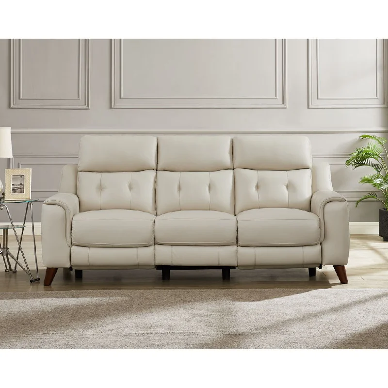 comfortable sectional sofa with reclining arms -Torino - Power Headrest Top Grain Leather Zero Gravity Reclining Sofa