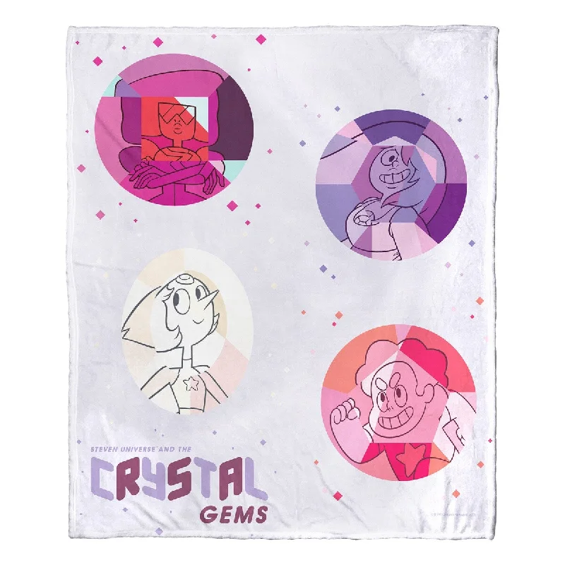 Summer throw blanket-Warner Brothers Steven Universe Gems Together Silk Touch Throw Blanket