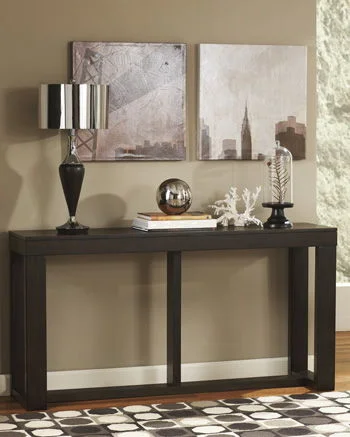 small modern sofa for apartment living -Watson - Dark Brown - Sofa Table