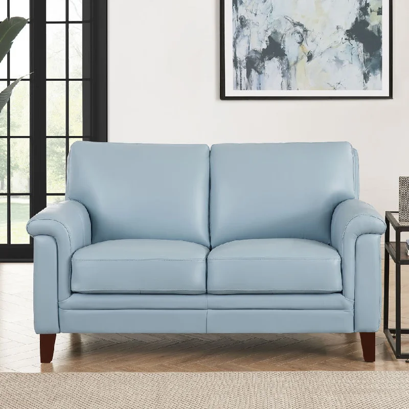 luxury sofa with reclining feature -Westcott - Leather Loveseat